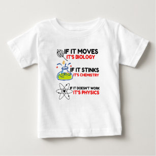 Camiseta De Bebé FÍSICA DE LA QUÍMICA DE LA BIOLOGÍA DE LA Ciencia