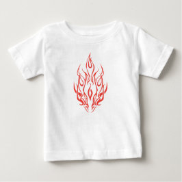 Camiseta De Bebé Flame Spirit Face | Tribal Fire Silhouette Art
