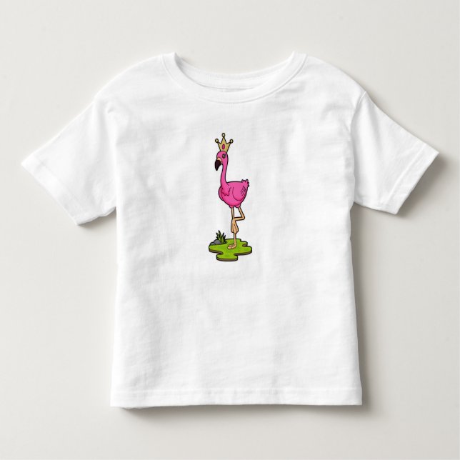 Camiseta De Bebé Flamenco como princesa con corona (Anverso)