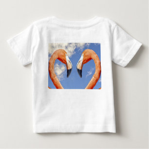 Camiseta De Bebé flamenco del Caribe corazón de amor