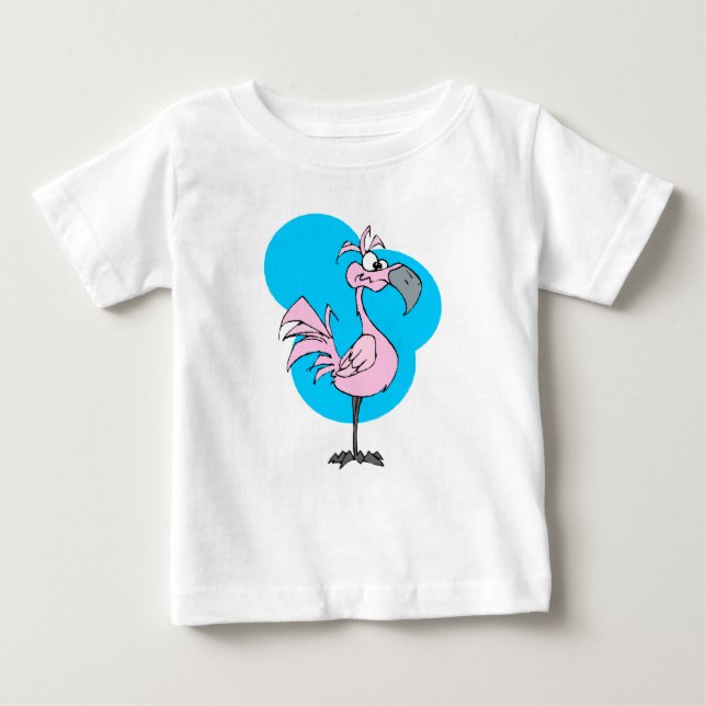 Camiseta De Bebé Flamenco del dibujo animado (Anverso)