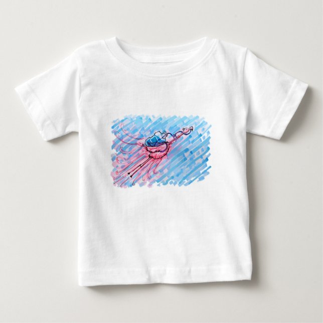 Camiseta De Bebé Flamenco Hidratado (Anverso)