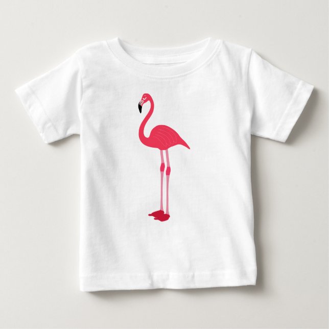 Camiseta De Bebé Flamenco rosa (Anverso)