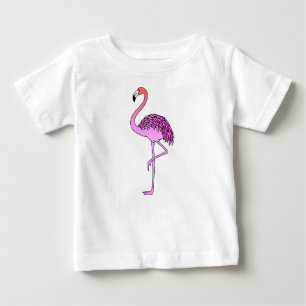 Camiseta De Bebé Flamenco Rosa Lineart de Ave-57567