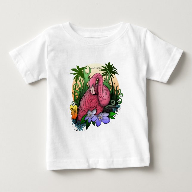 Camiseta De Bebé Flamingo (Anverso)
