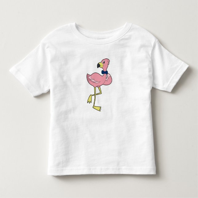 Camiseta De Bebé Flamingo como Caballero con Tiempos (Anverso)
