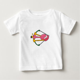 Camiseta De Bebé Flamingo como flecha con arco