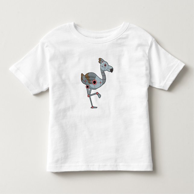 Camiseta De Bebé Flamingo como Robot (Anverso)