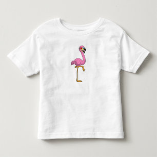 Camiseta De Bebé Flamingo con gafas