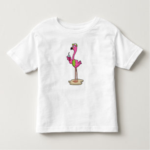 Camiseta De Bebé Flamingo con gafas de sol y gorra