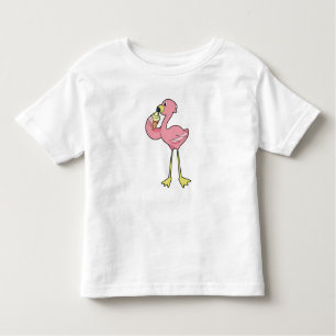 Camiseta De Bebé Flamingo con helado Waffle