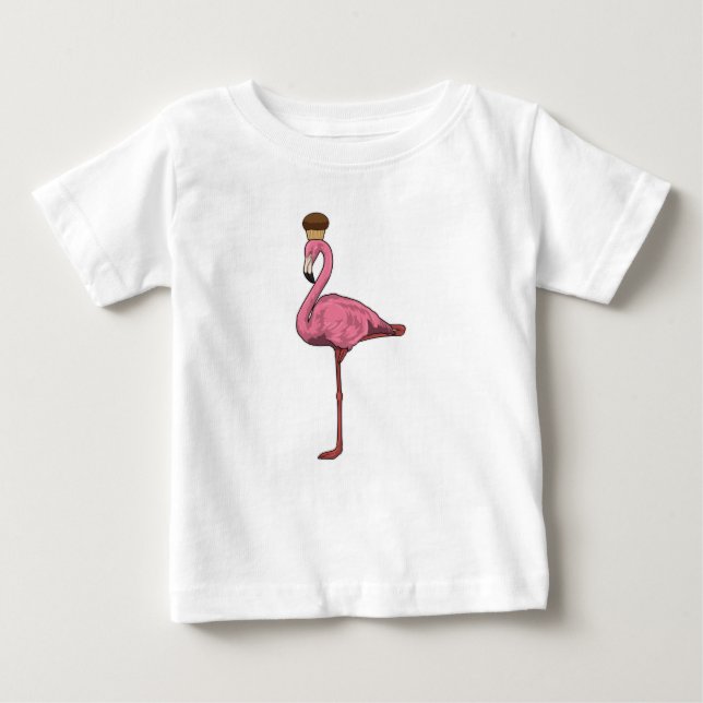 Camiseta De Bebé Flamingo con Muffin (Anverso)
