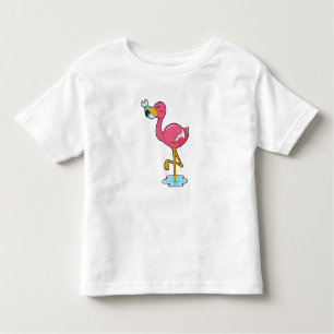 Camiseta De Bebé Flamingo con pescado