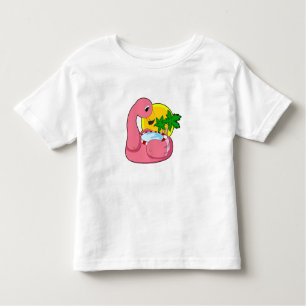Camiseta De Bebé Flamingo con piscina