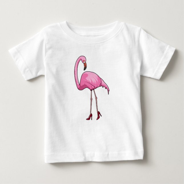 Camiseta De Bebé Flamingo con tacones altos (Anverso)