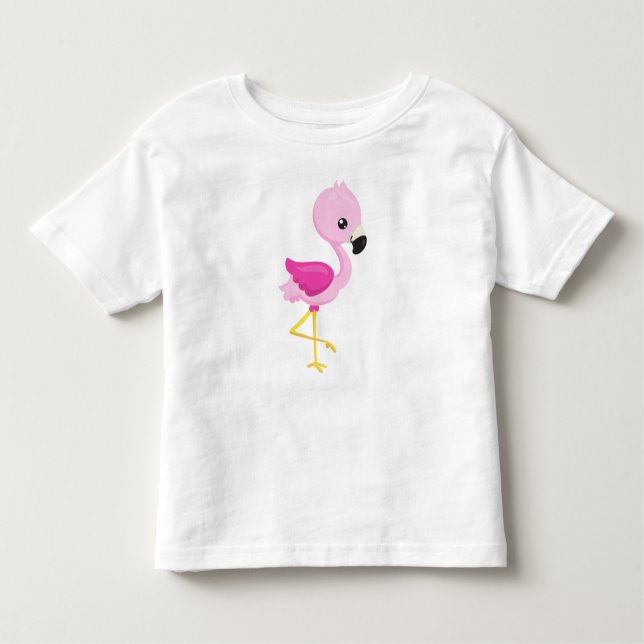 Camiseta De Bebé Flamingo Cute, Flamingo Infantil, Flamingo Rosa, A (Anverso)