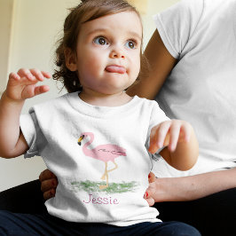 Camiseta De Bebé Flamingo En La Grasa Personalizado