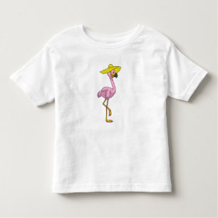Camiseta De Bebé Flamingo en la playa con Gorra