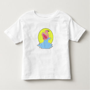 Camiseta De Bebé Flamingo en Surfing on Water