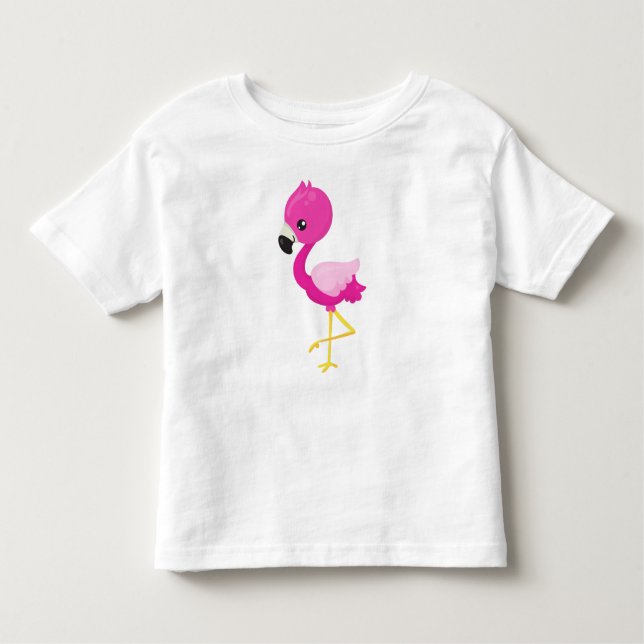 Camiseta De Bebé Flamingo, flamenco rosado (Anverso)