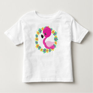 Camiseta De Bebé Flamingo, Flamingo Infantil, Ave, Flores