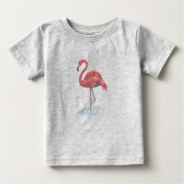 Camiseta De Bebé Flamingo rosa.