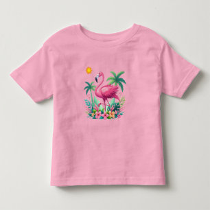 Camiseta De Bebé Flamingo rosa de Florida/Tropical