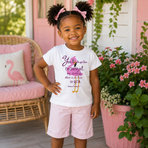 Camiseta De Bebé Flamingo Tropical Niña Bonita