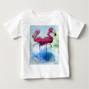 Camiseta De Bebé Flamingos