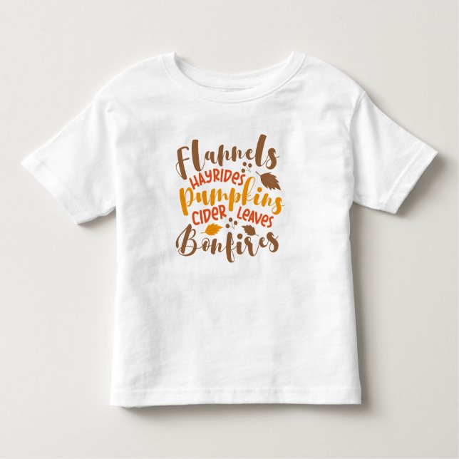 Camiseta De Bebé Flandes Hay Rides Pumpkins Cider Sale Fuegos (Anverso)