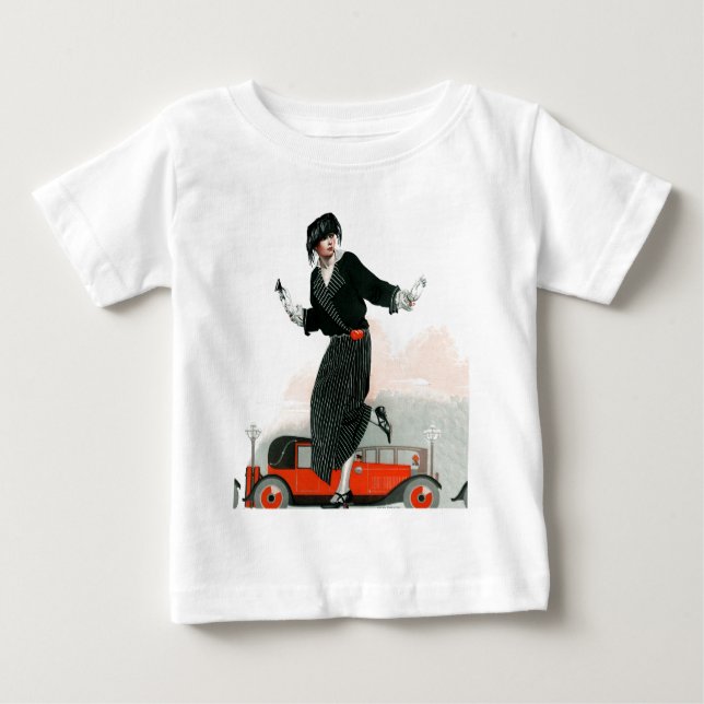 Camiseta De Bebé Flapper y Roadster (Anverso)