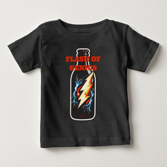 Camiseta De Bebé Flash de genio (Anverso)