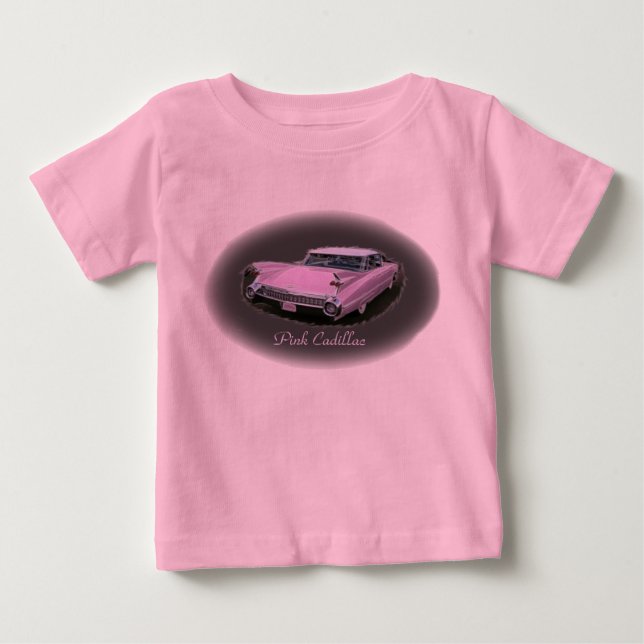 Camiseta De Bebé Flash rosado de Cadillac (Anverso)