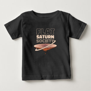 Camiseta De Bebé Flat Saturn Society - Diseño Científico