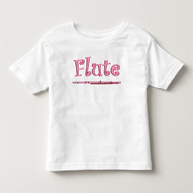 Camiseta De Bebé Flauta rosa (Anverso)