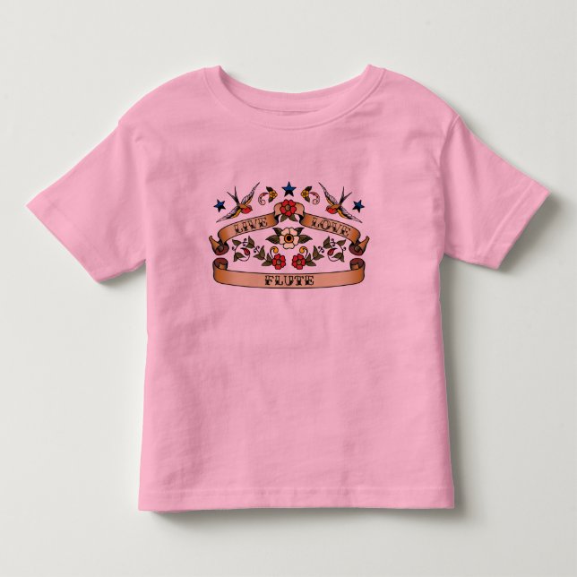 Camiseta De Bebé Flauta viva del amor (Anverso)