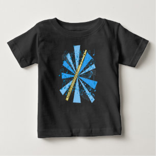 Camiseta De Bebé Flauta y diseño de música