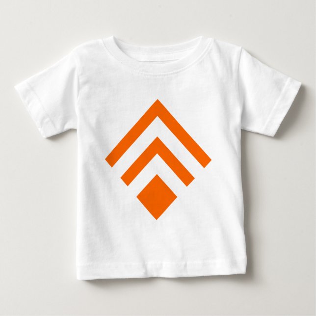 Camiseta De Bebé Flecha geométrica 02 - Naranja (Anverso)