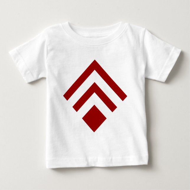 Camiseta De Bebé Flecha geométrica 02 - Rojo rubí (Anverso)