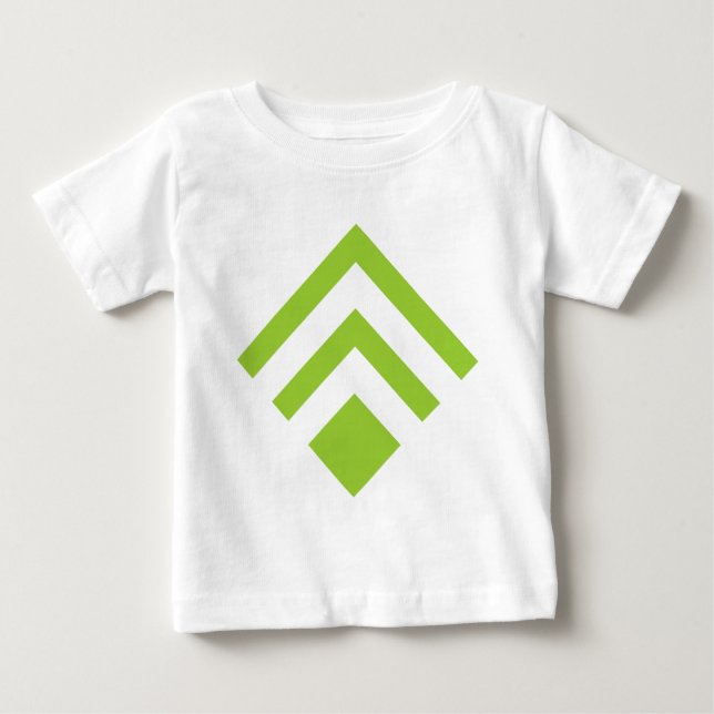 Camiseta De Bebé Flecha geométrica 02 - Verde marciano (Anverso)