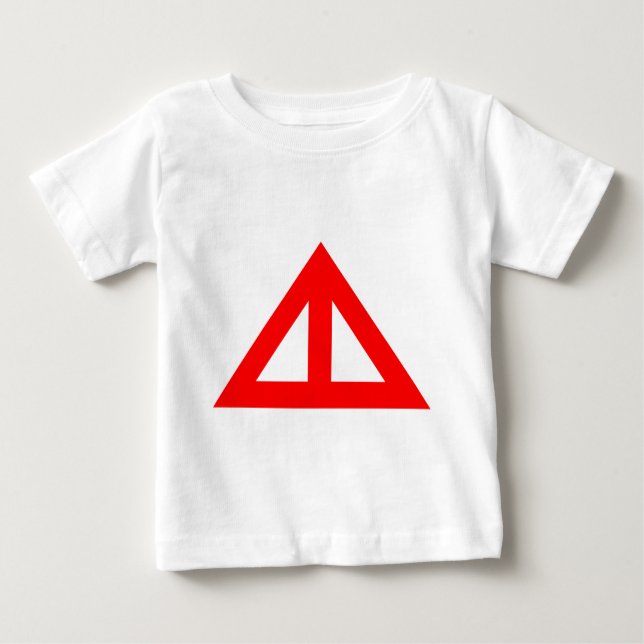 Camiseta De Bebé Flecha triangular dividida (Anverso)