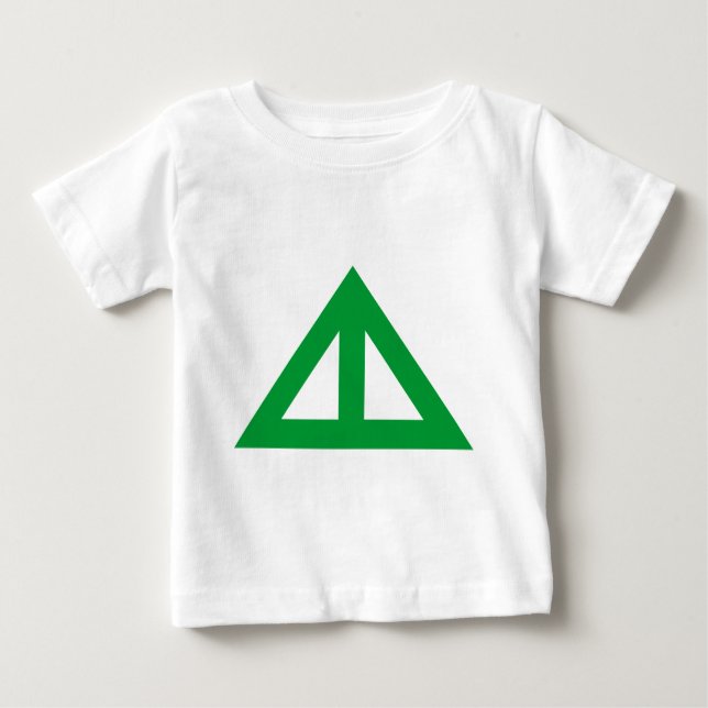 Camiseta De Bebé Flecha triangular dividida (Anverso)