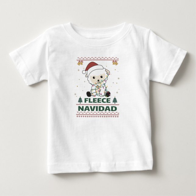 Camiseta De Bebé Fleece Navidad - Divertido anuncio de bollo para N (Anverso)