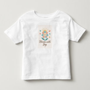 Camiseta De Bebé "Flor alegre - Arte floral brillante y alegre"