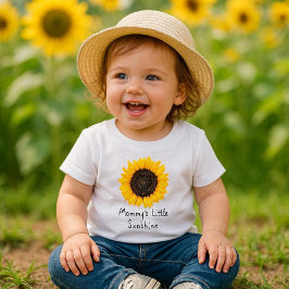 Camiseta De Bebé Flor amarillo suave girasol