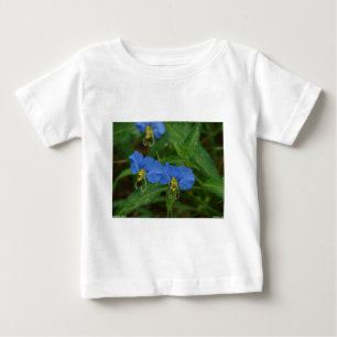 Camiseta De Bebé Flor Asiática del Día Azul Ropa y Regalos