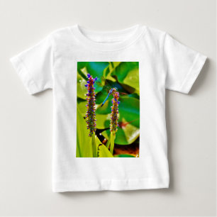Camiseta De Bebé Flor azul