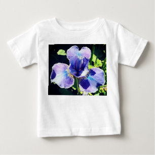 Camiseta De Bebé Flor azul