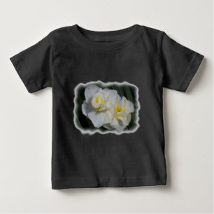Camiseta De Bebé Flor blanca
