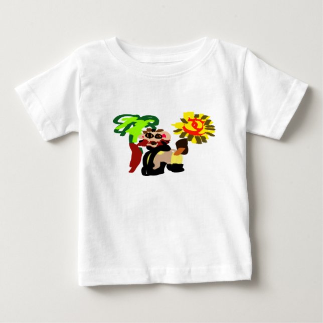 Camiseta De Bebé Flor cálida de león  (Anverso)